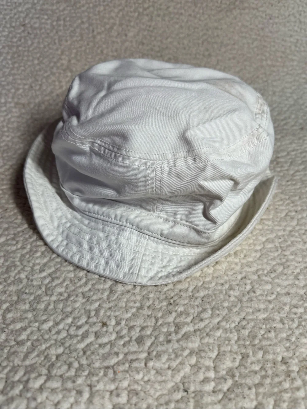 adidas White Bucket Hat with Black Trefoil Logo